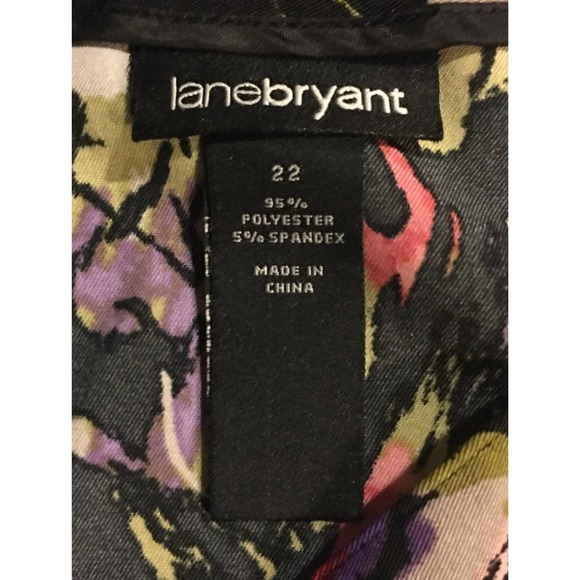 Lane Bryant Black Splatter Multi-Colored Polyester/Spandex Midi Pencil Skirt 2XL - Picture 10 of 10